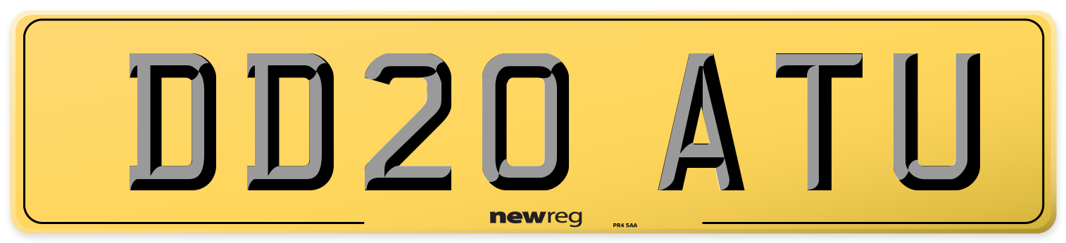 DD20 ATU Rear Number Plate