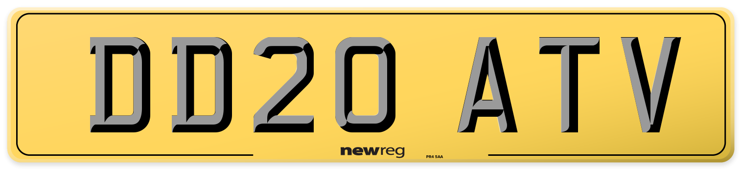 DD20 ATV Rear Number Plate