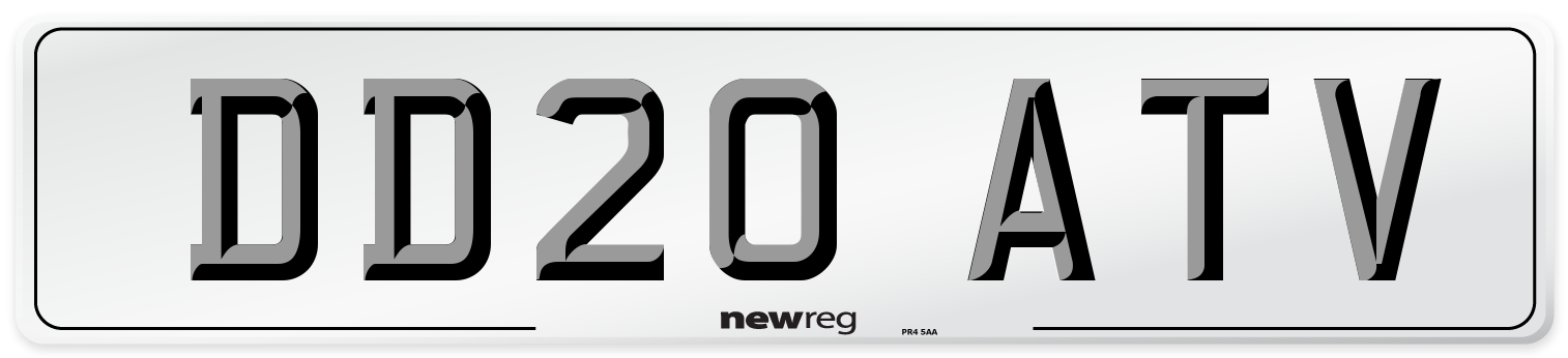 DD20 ATV Front Number Plate