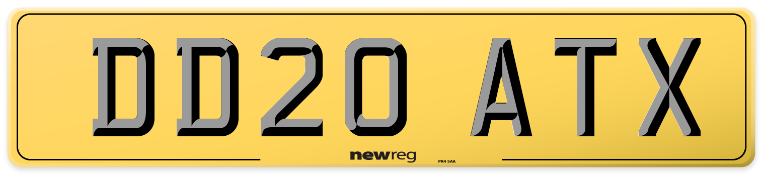 DD20 ATX Rear Number Plate