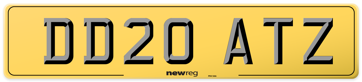DD20 ATZ Rear Number Plate