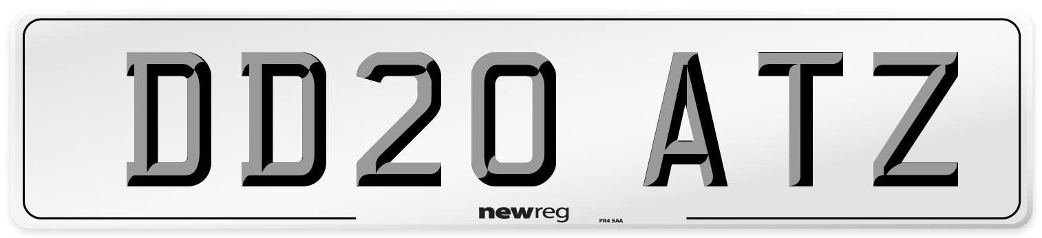DD20 ATZ Front Number Plate