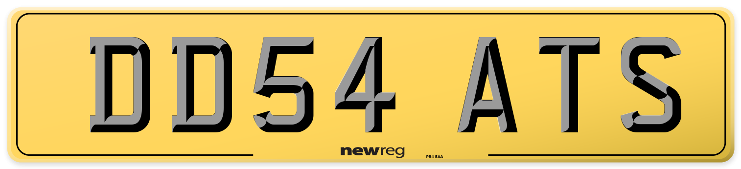 DD54 ATS Rear Number Plate