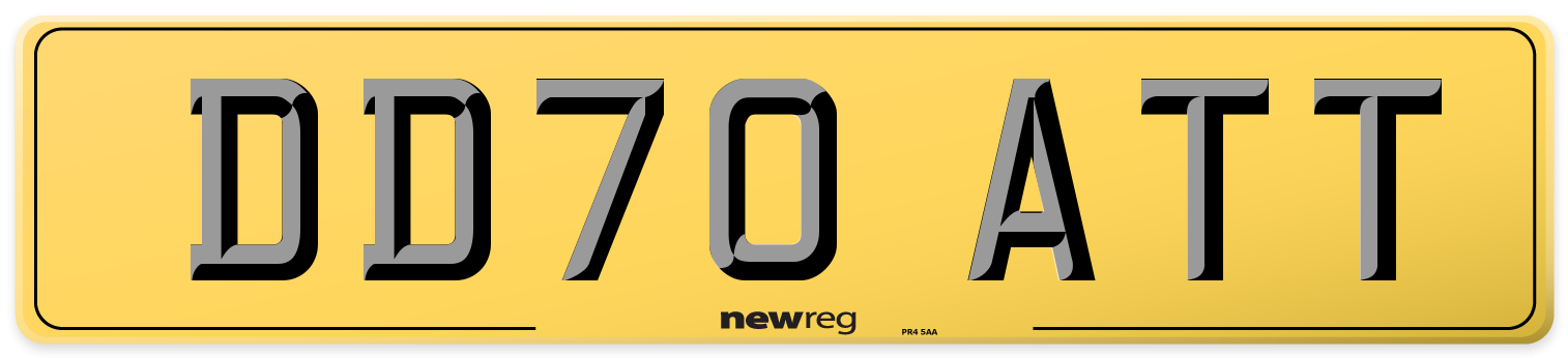 DD70 ATT Rear Number Plate