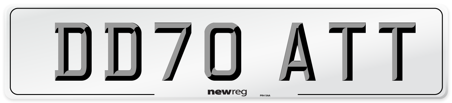 DD70 ATT Front Number Plate