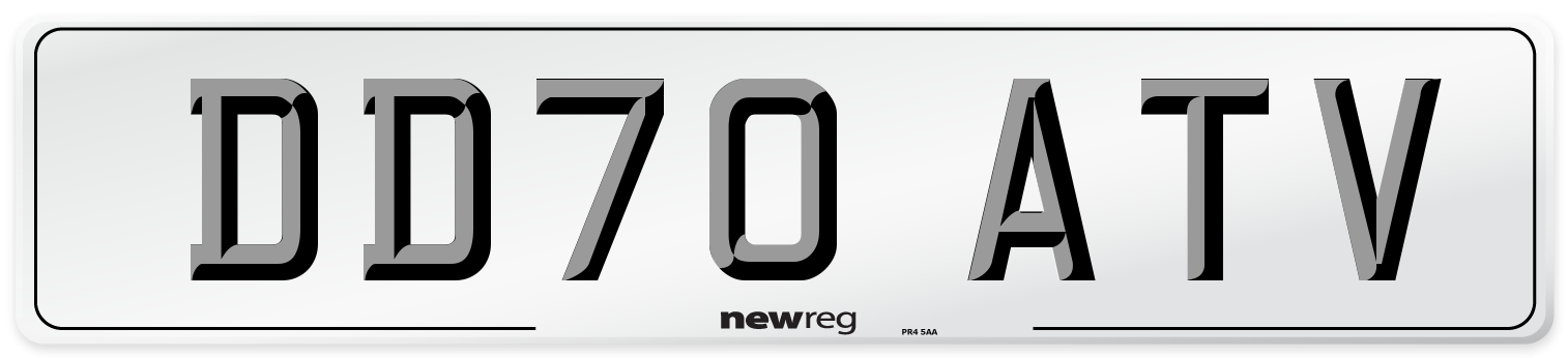 DD70 ATV Front Number Plate