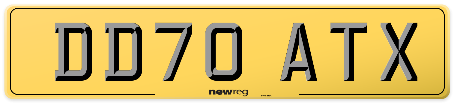 DD70 ATX Rear Number Plate