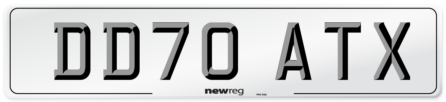 DD70 ATX Front Number Plate