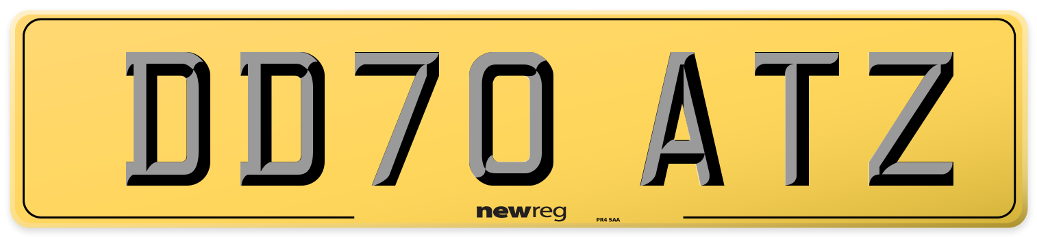DD70 ATZ Rear Number Plate