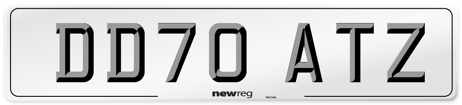 DD70 ATZ Front Number Plate