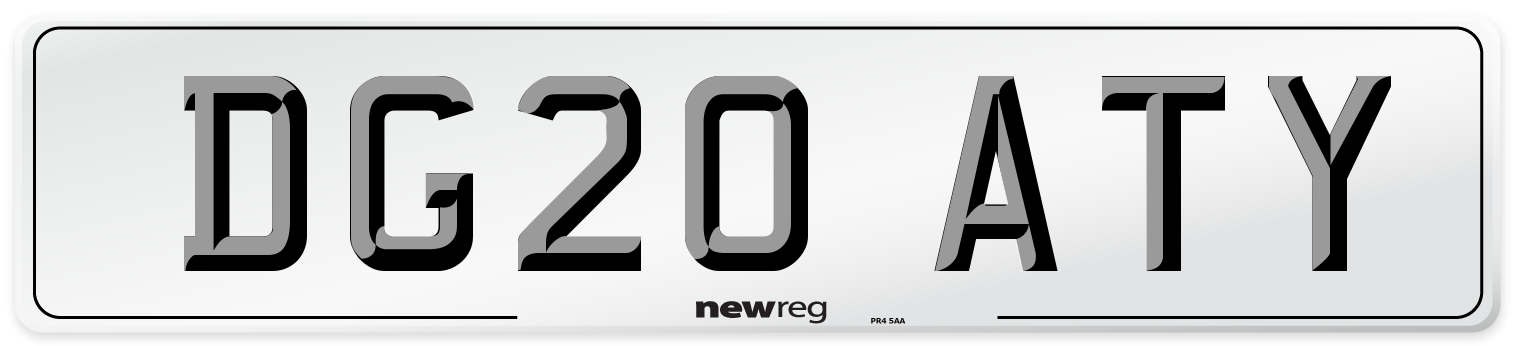DG20 ATY Front Number Plate