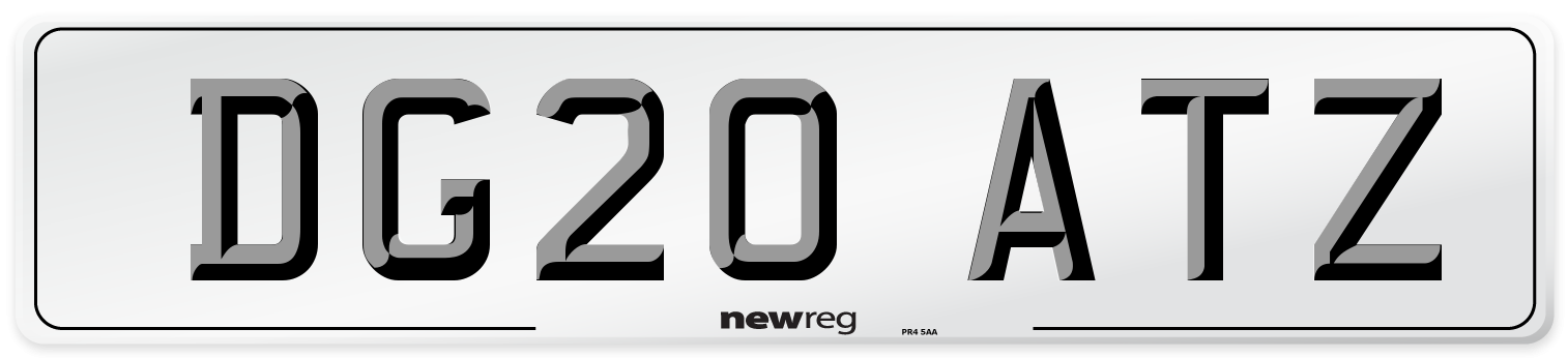DG20 ATZ Front Number Plate