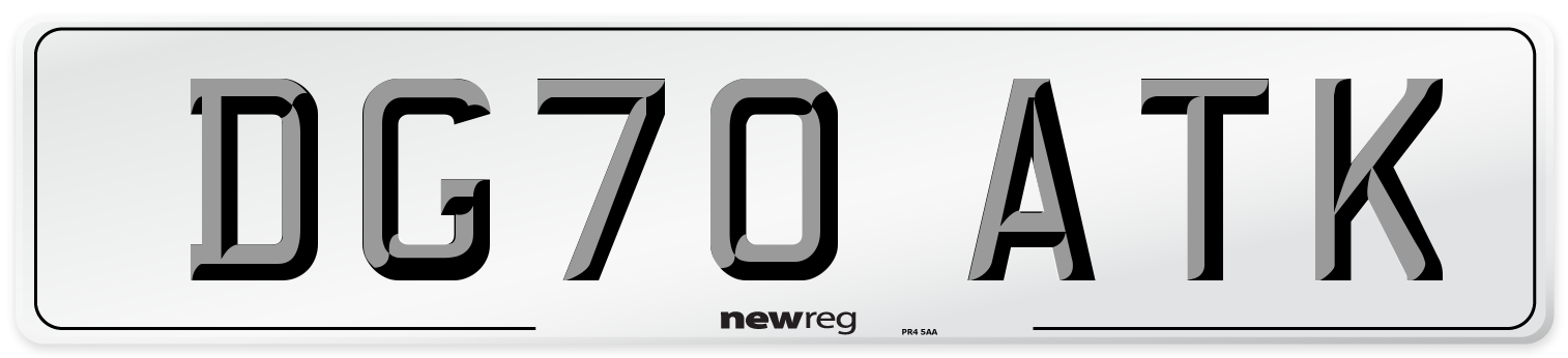 DG70 ATK Front Number Plate