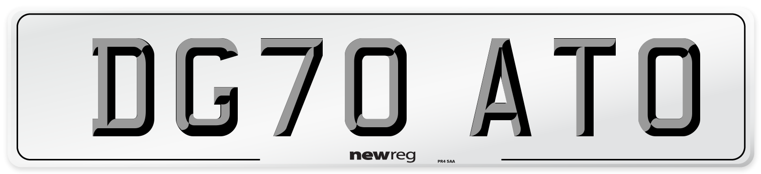 DG70 ATO Front Number Plate