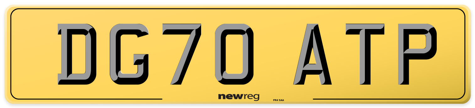 DG70 ATP Rear Number Plate