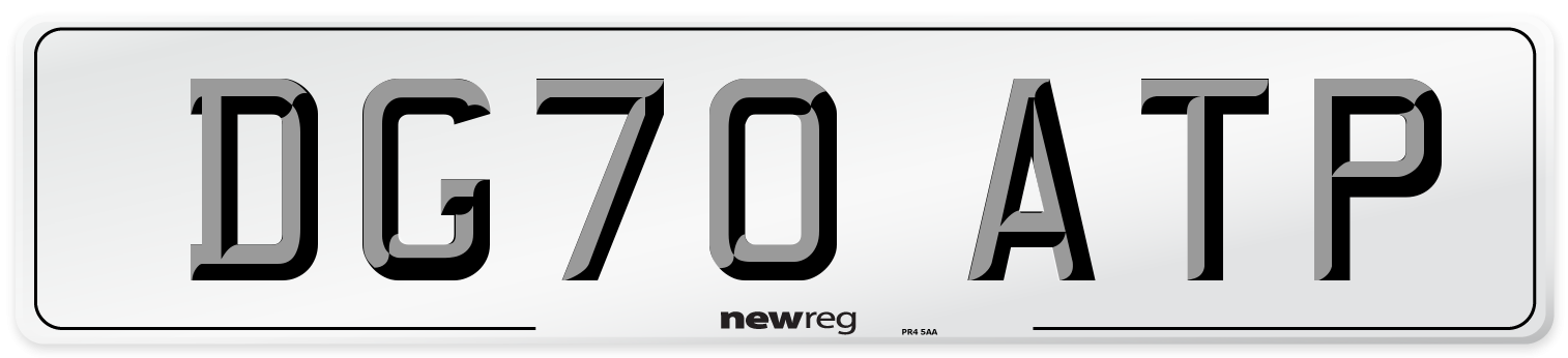 DG70 ATP Front Number Plate