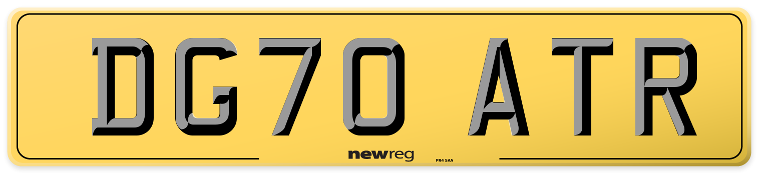 DG70 ATR Rear Number Plate
