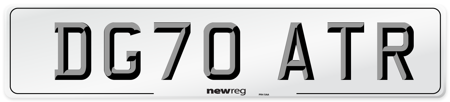 DG70 ATR Front Number Plate