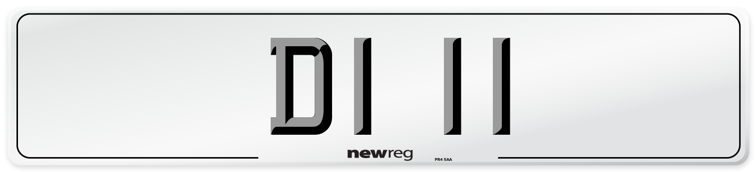 DI 11 Front Number Plate