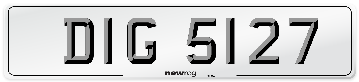 DIG 5127 Front Number Plate