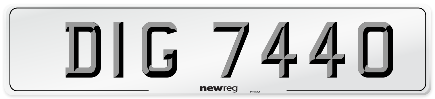 DIG 7440 Front Number Plate