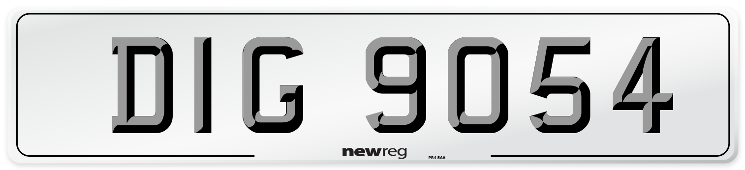 DIG 9054 Front Number Plate