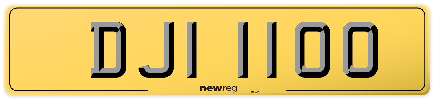 DJI 1100 Rear Number Plate
