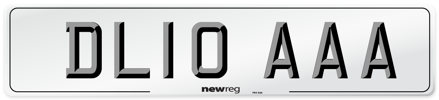 DL10 AAA Front Number Plate