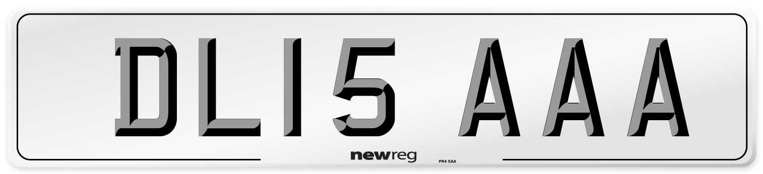 DL15 AAA Front Number Plate