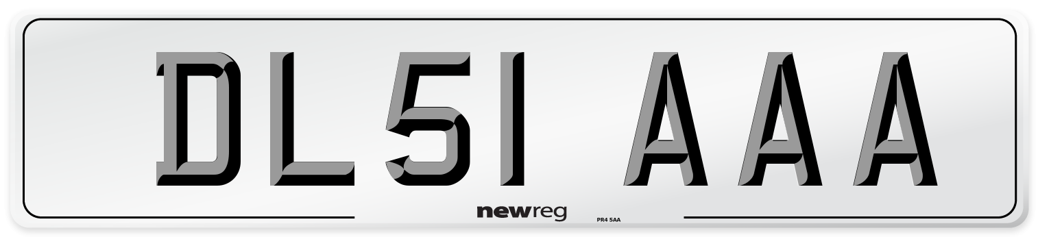 DL51 AAA Front Number Plate