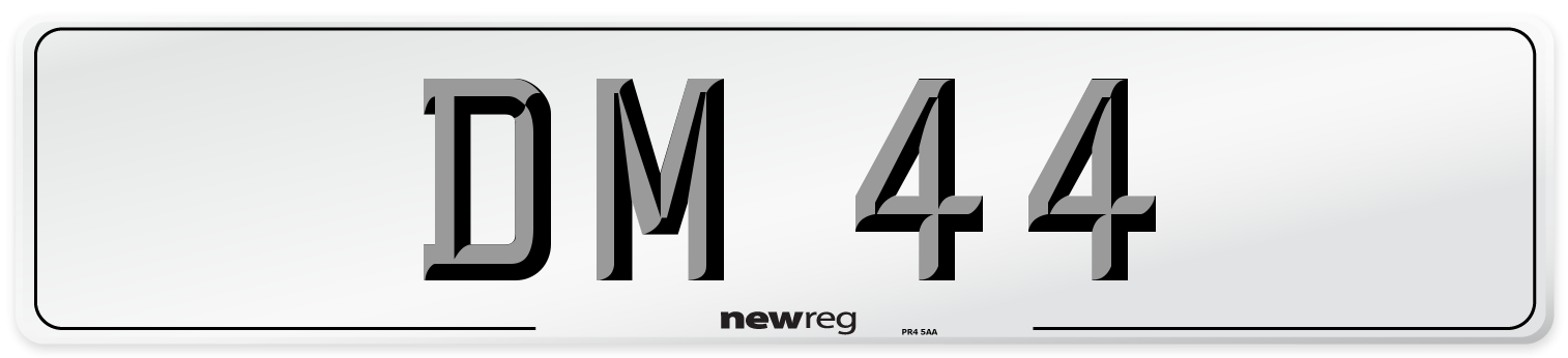 DM 44 Front Number Plate