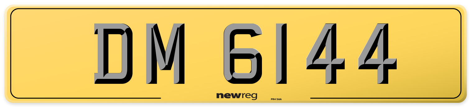 DM 6144 Rear Number Plate