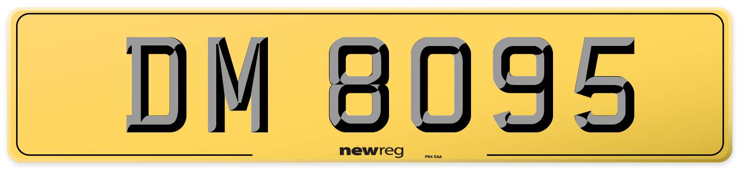 DM 8095 Rear Number Plate