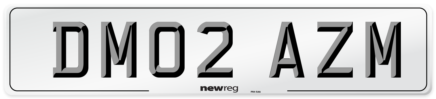 DM02 AZM Front Number Plate