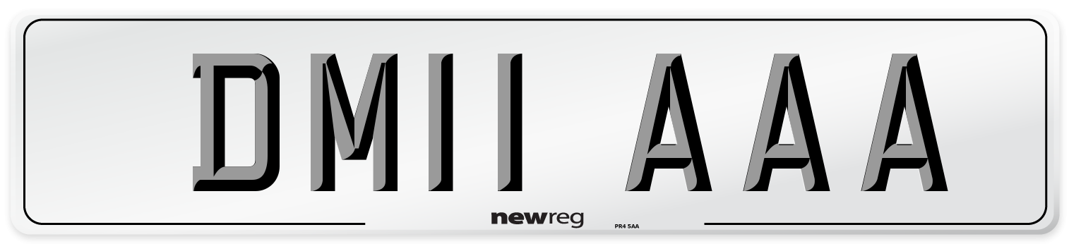 DM11 AAA Front Number Plate