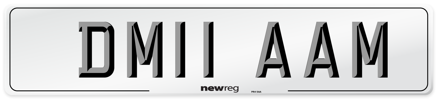 DM11 AAM Front Number Plate