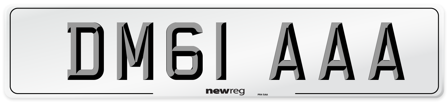DM61 AAA Front Number Plate