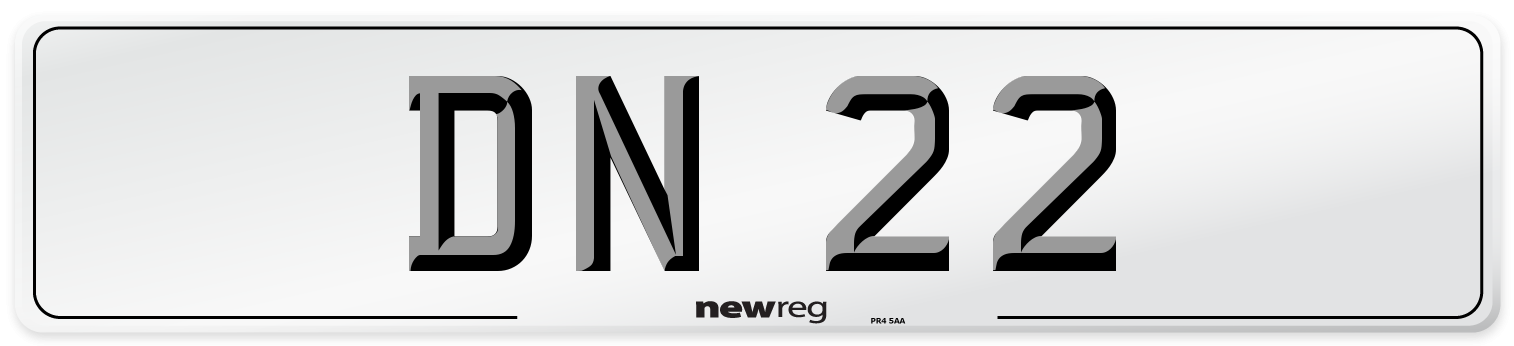 DN 22 Front Number Plate