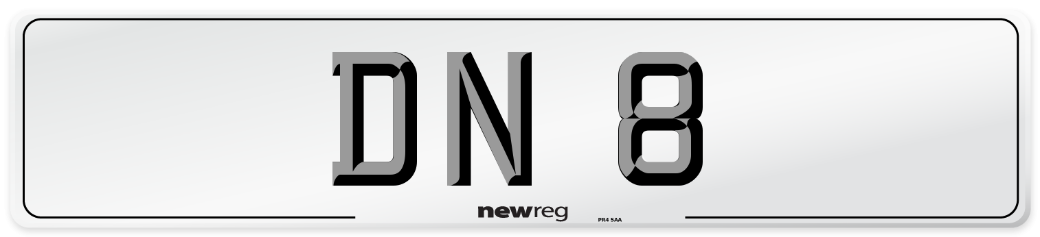 DN 8 Front Number Plate