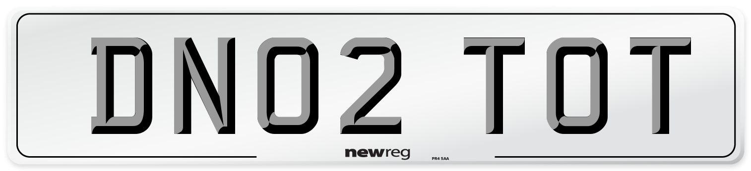 DN02 TOT Front Number Plate