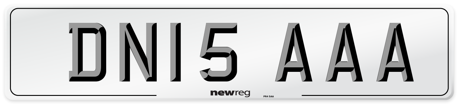 DN15 AAA Front Number Plate