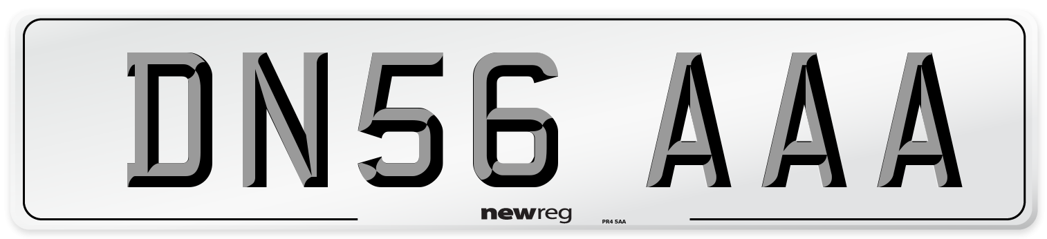 DN56 AAA Front Number Plate