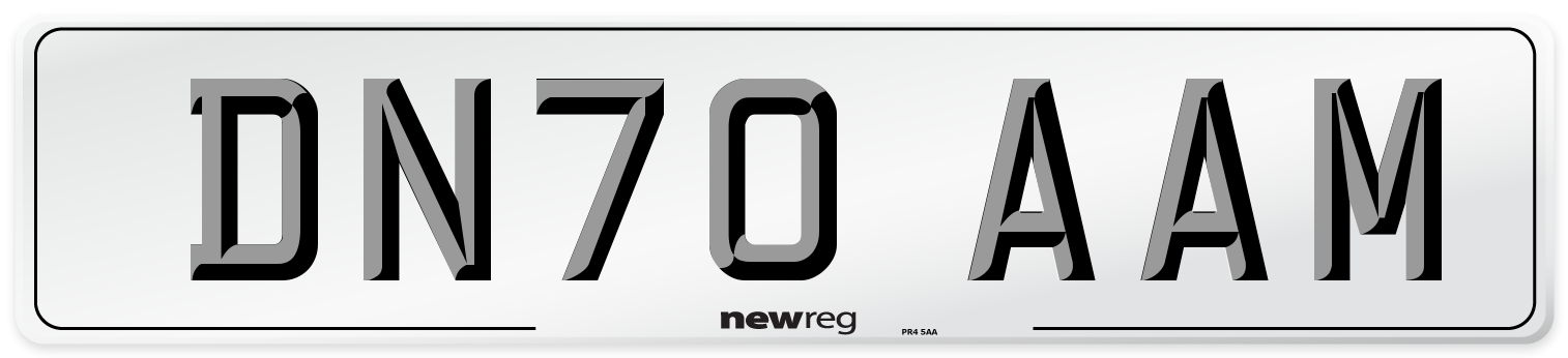 DN70 AAM Front Number Plate