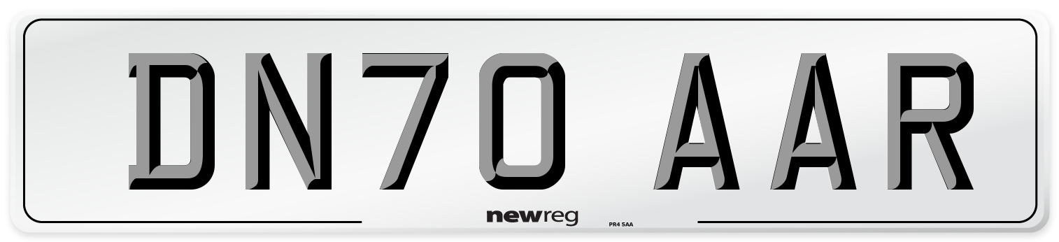 DN70 AAR Front Number Plate