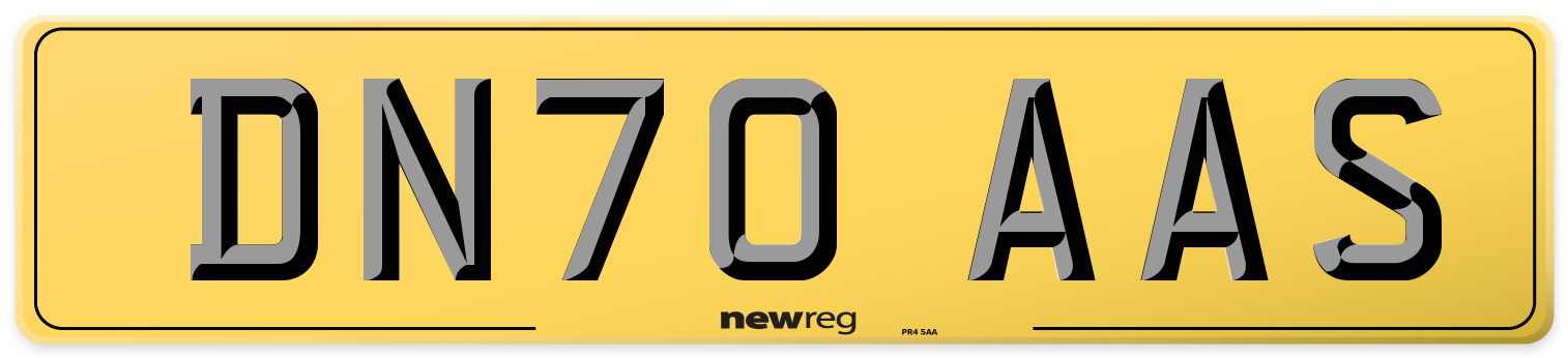 DN70 AAS Rear Number Plate