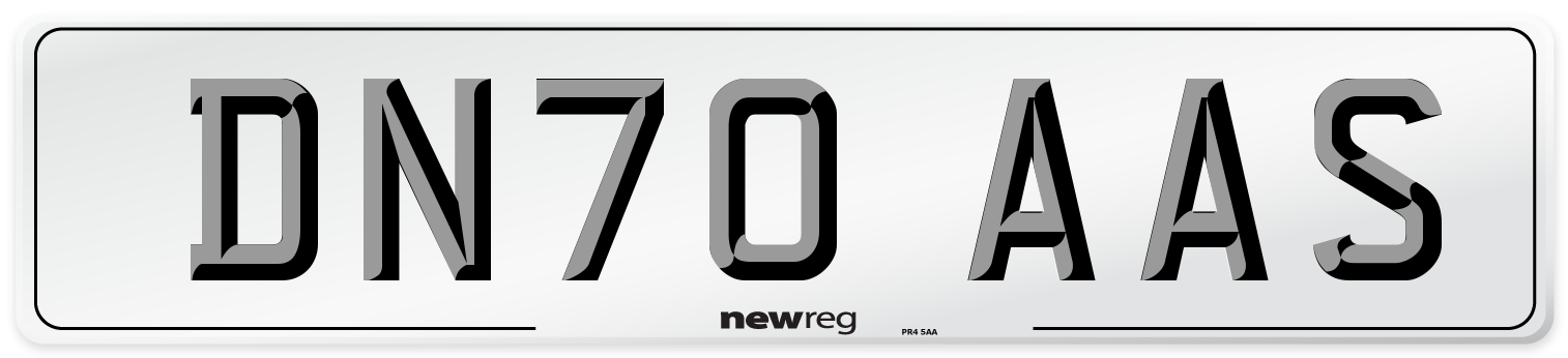 DN70 AAS Front Number Plate