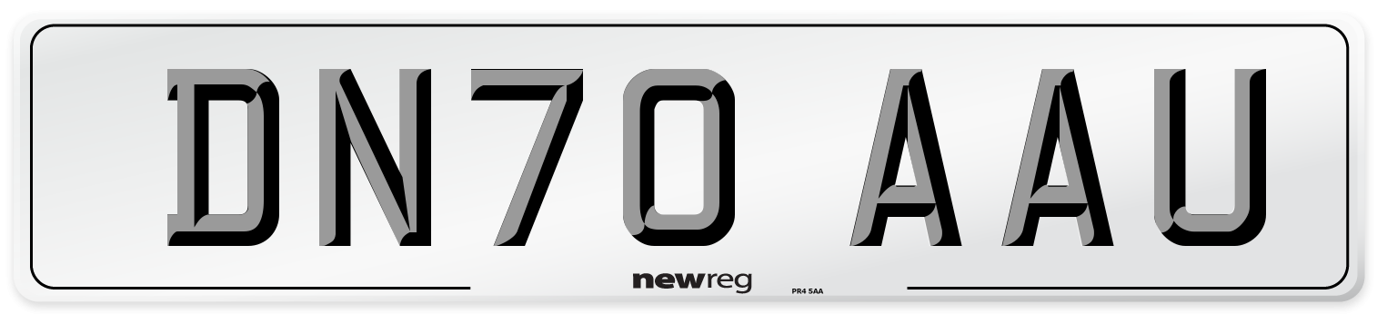 DN70 AAU Front Number Plate