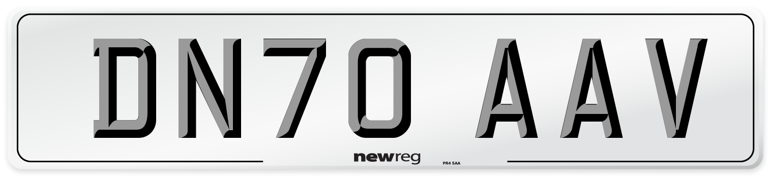 DN70 AAV Front Number Plate