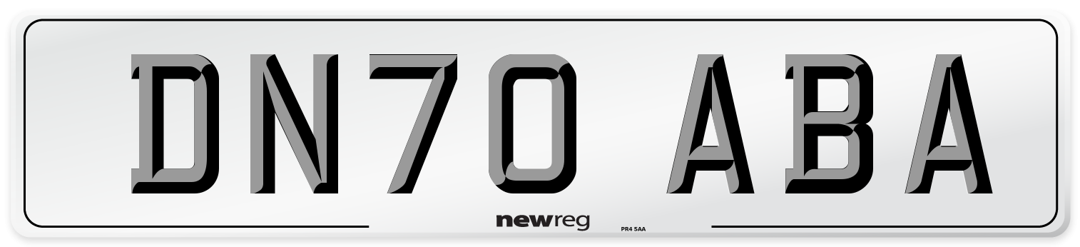 DN70 ABA Front Number Plate