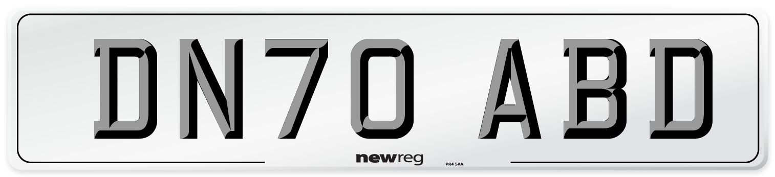 DN70 ABD Front Number Plate